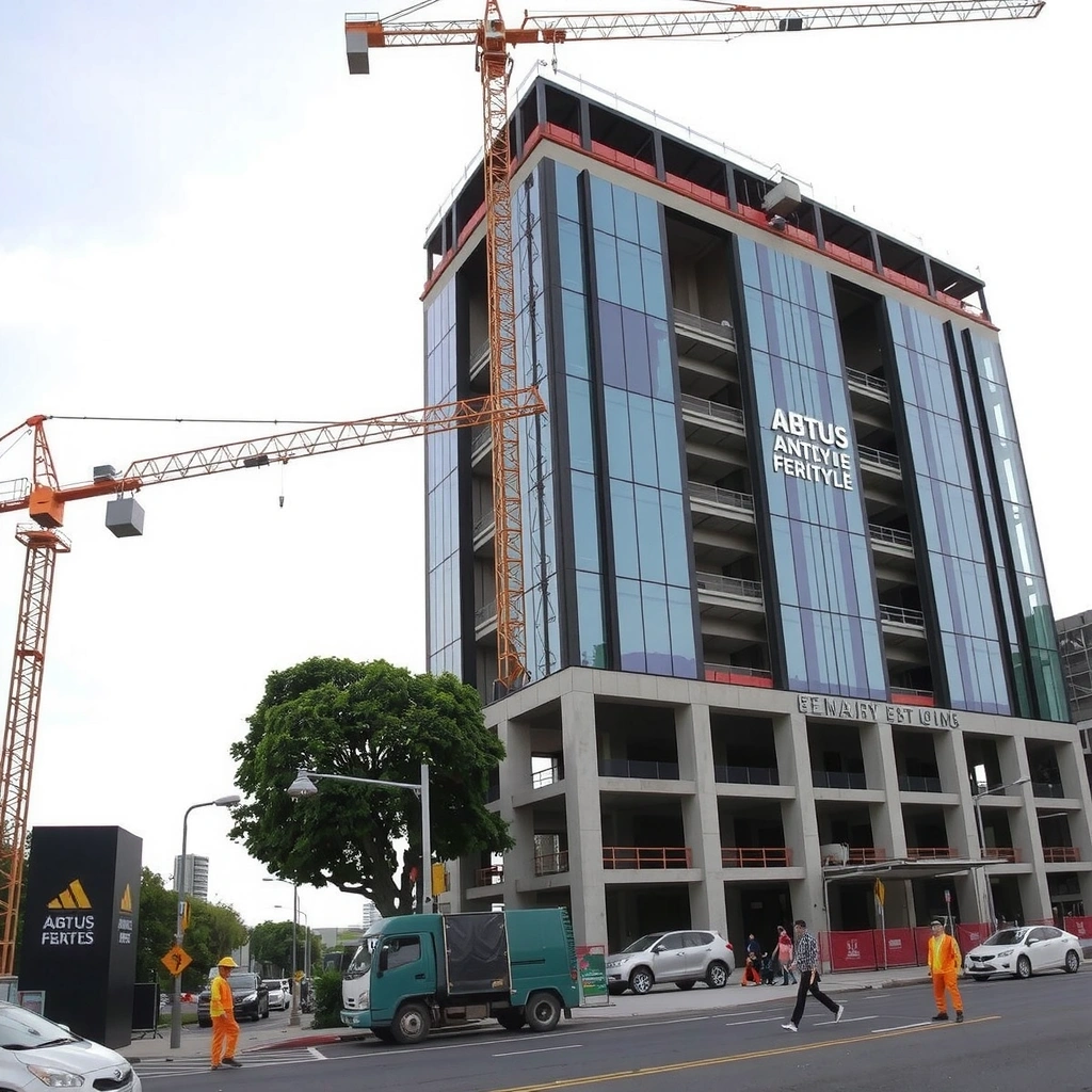 Modern construction site in Philippines
