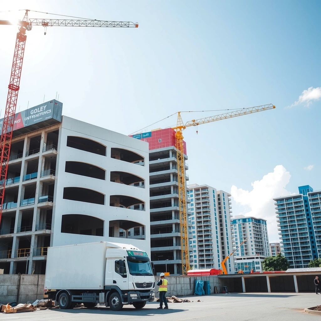 Modern construction site in Philippines